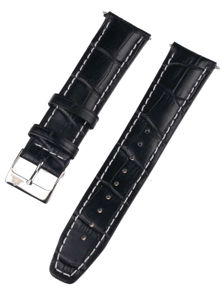Model 22 mm schwarz - silber, autoriseret forhandler Klokkerogsmykker.shop - Norsk