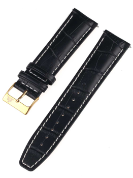 Model 22 mm schwarz - gold, autoriseret forhandler Klokkerogsmykker.shop - Norsk
